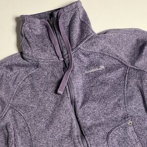 Avalanche Full Zip Fleece Jacket Excalibur Bloom Sz S Heather Purple Athleisure